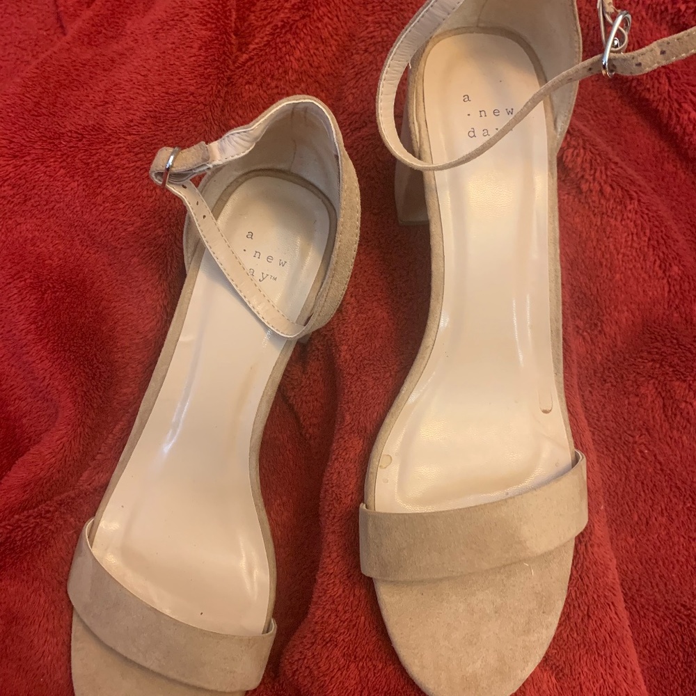 Tan suede sandals